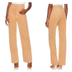 MOTHER High Waisted Tunnel Vision Sneak Cafe Spice Size 27 Tan Corduroy W42